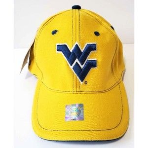 West Virginia Mountaineers  Hat Cap 1867 Under Brim Design Yellow/Blue NWT